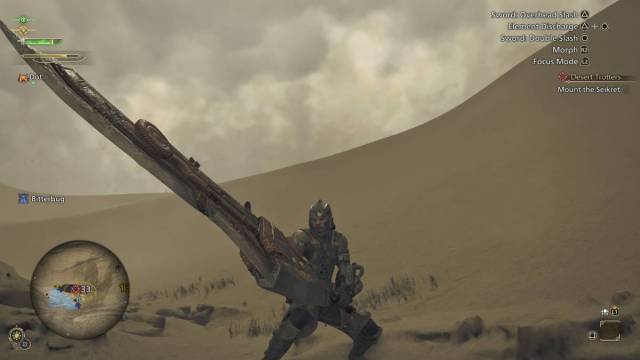 The Switch Axe in Sword mode in MH Wilds
