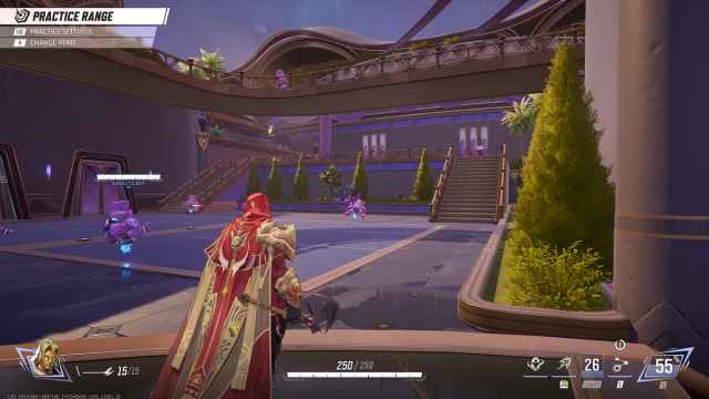 An image from Marvel Rivals of a red dot crosshair for Adam Warlock and Mantis.