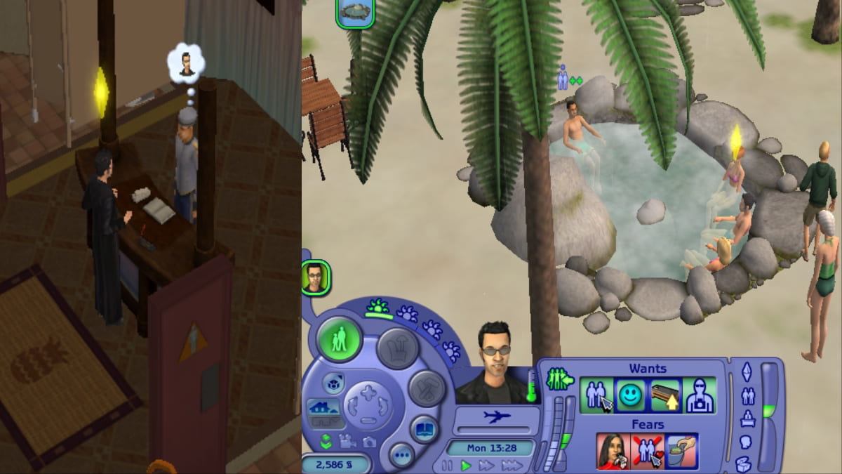 going on vacation in the sims 2