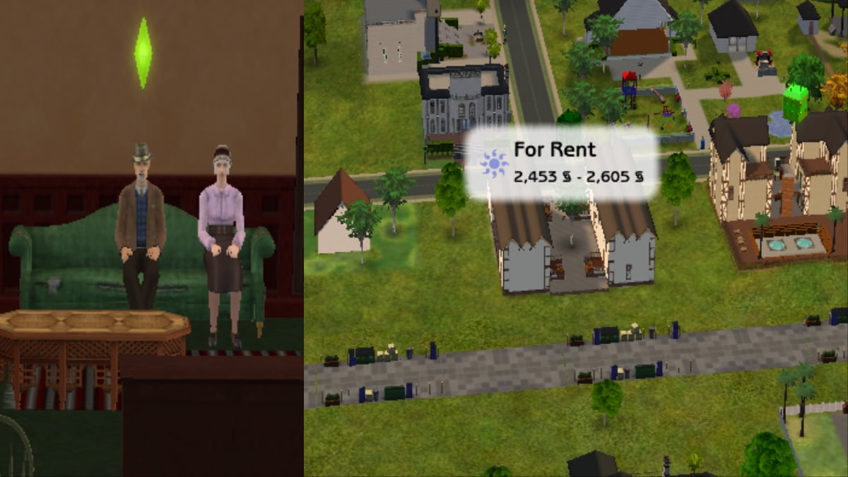 an old sims couple rent an apartment
