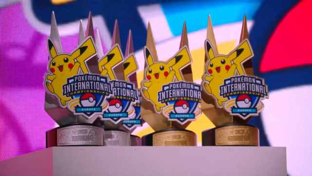Trophies displayed at Pokémon EUIC.