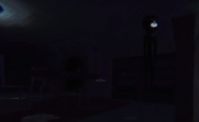 Spotting the Shadow Child in the corner of a room with its white face illuminating in the darkness