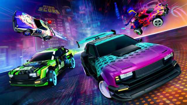Rocket League cars in action