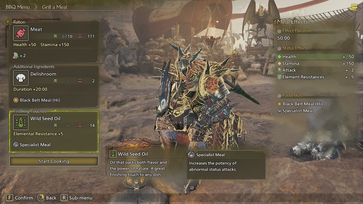 Sixth recipe in Monster Hunter Wilds
