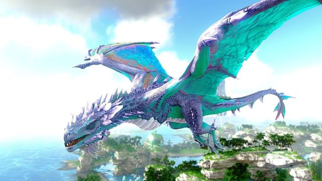 A Crystal Wyvern in ARK.