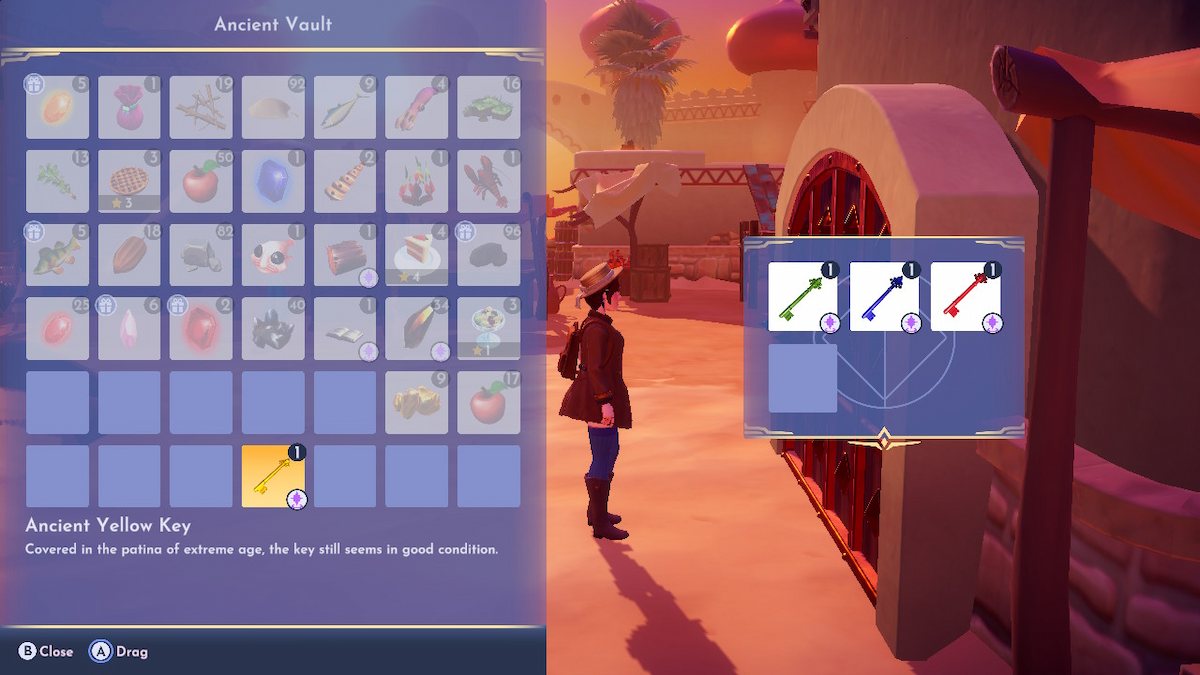 Putting the keys in the secret door in Agrabah in DDV.