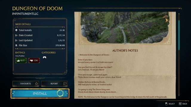 Dungeon of Doom mod
