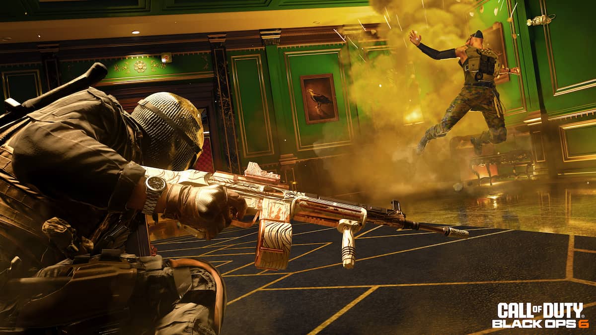 Black Ops 6 operator getting blown away by a grenade