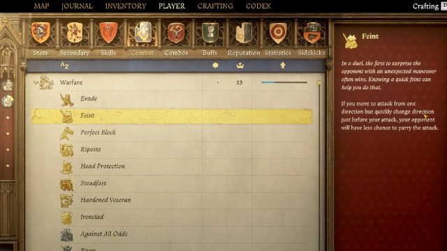 Kingdom Come Deliverance 2 glossary for combat techniques.