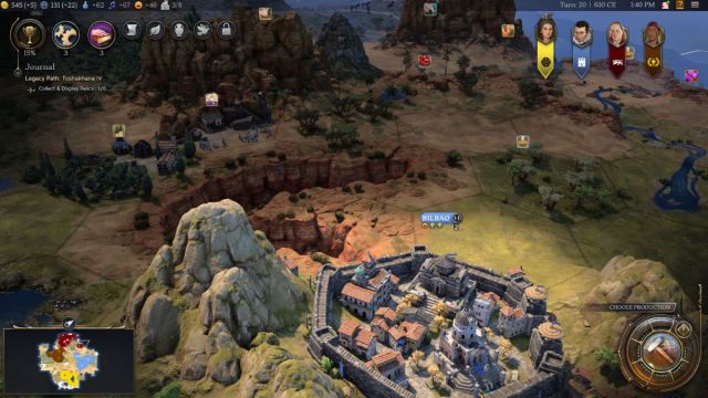 Civilization 7 screenshot showing the Grand Canyon being discovered in a settlement.