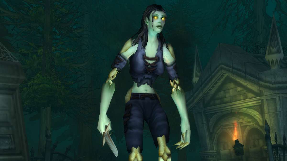 World of warcraft classic horde undead in character select.
