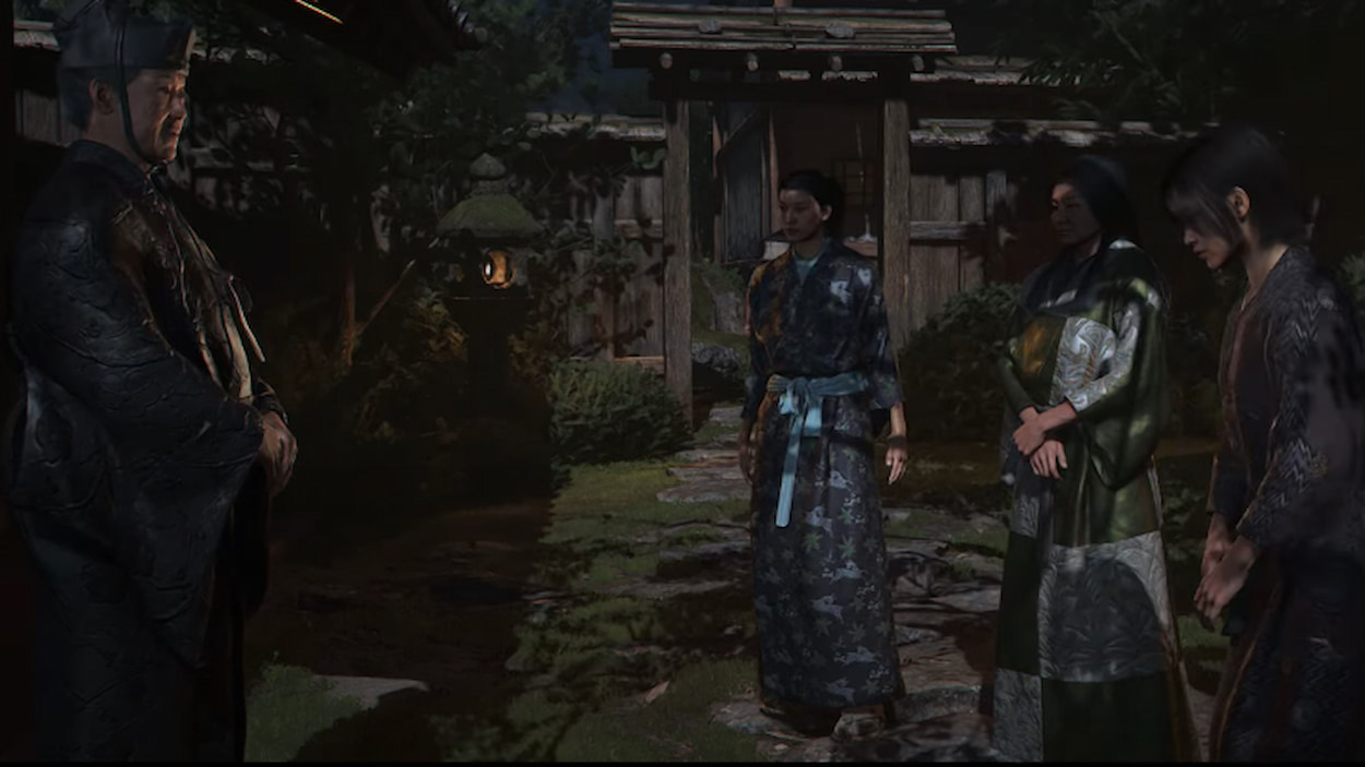 Image showing the Tea Ceremony attendees in AC Shadows.