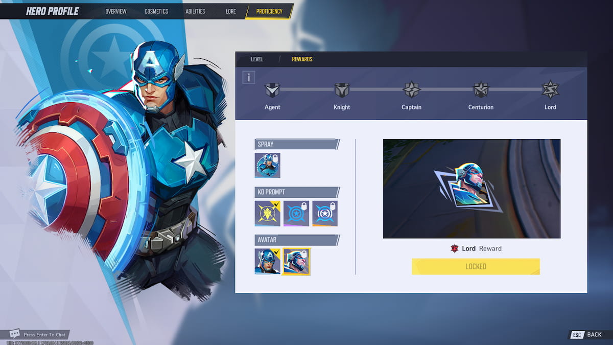 Picture showing Captain America's Lord icon in Marvel Rivals.