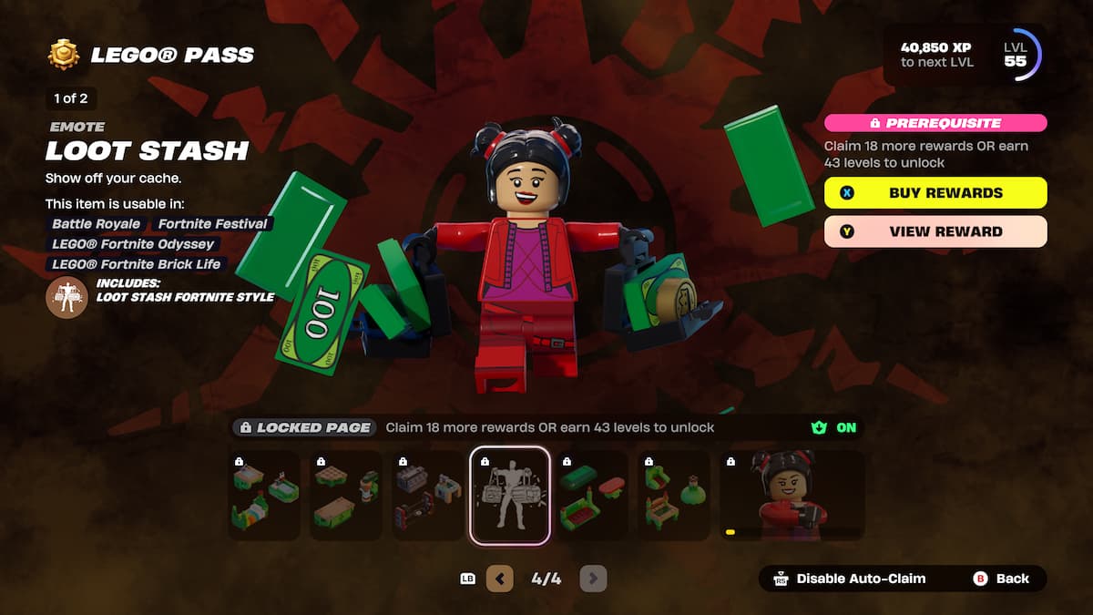 character in red emotes with money bags