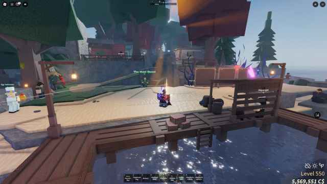 A Fisch player is standing in Moosewood