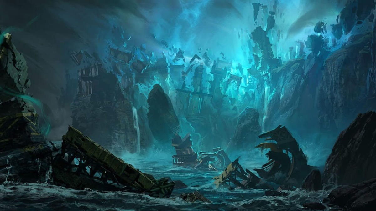 Picture showing Shadow Isles region in League of Legends' Runeterra.