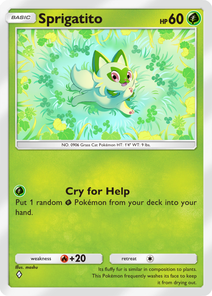 Sprigatito Pokémon TCG Pocket card.