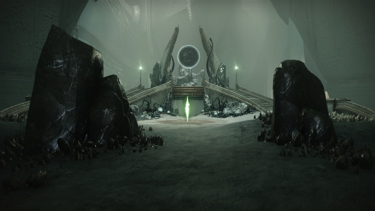A rift in the center of the Hall of Souls in Destiny 2.