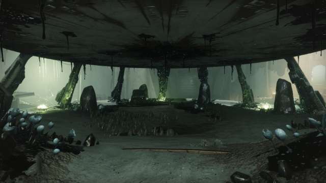 The area below the archway in the Hall of Souls, where Vorok spawns. Three braziers are lit.