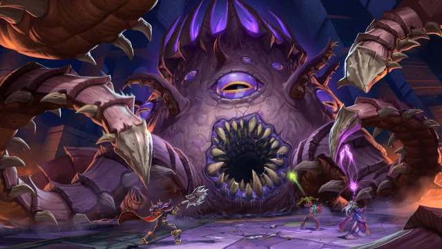 Old God, Cthun fighting players in the raid.
