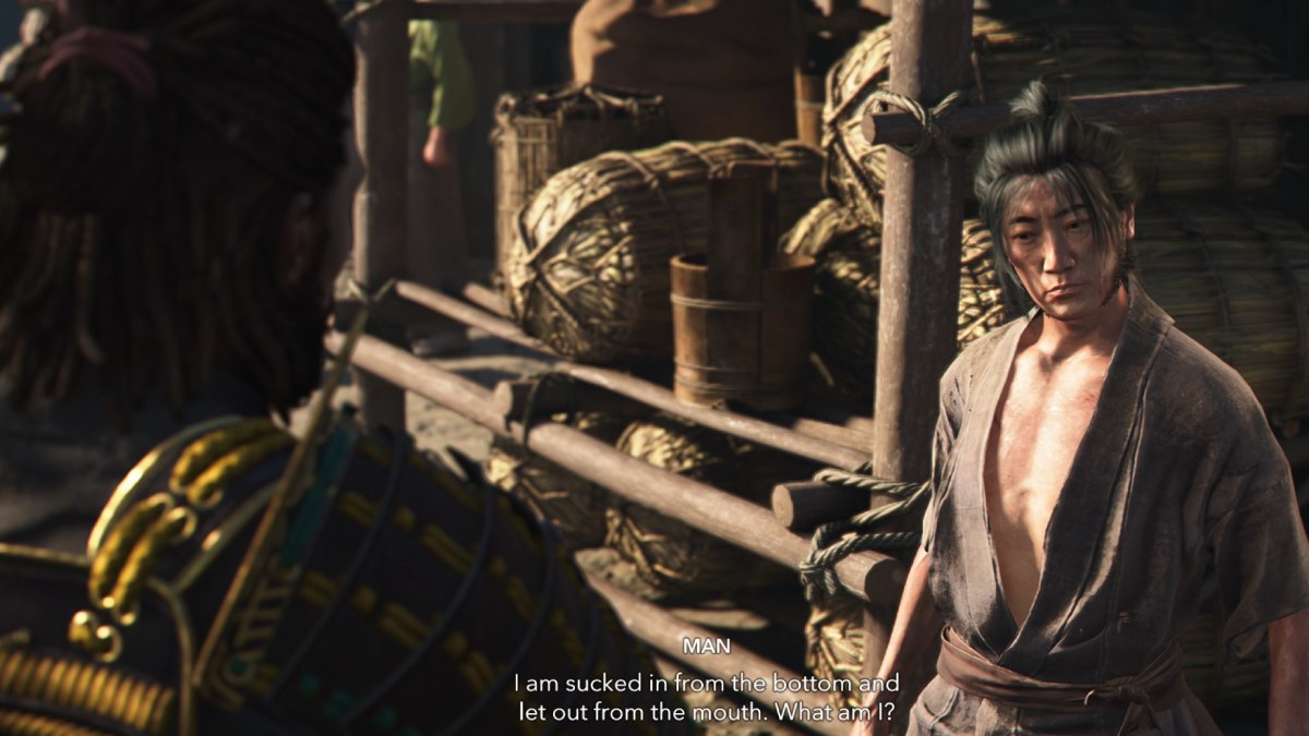 Assassins Creed Shadows sucked in riddle dialogue with man on street
