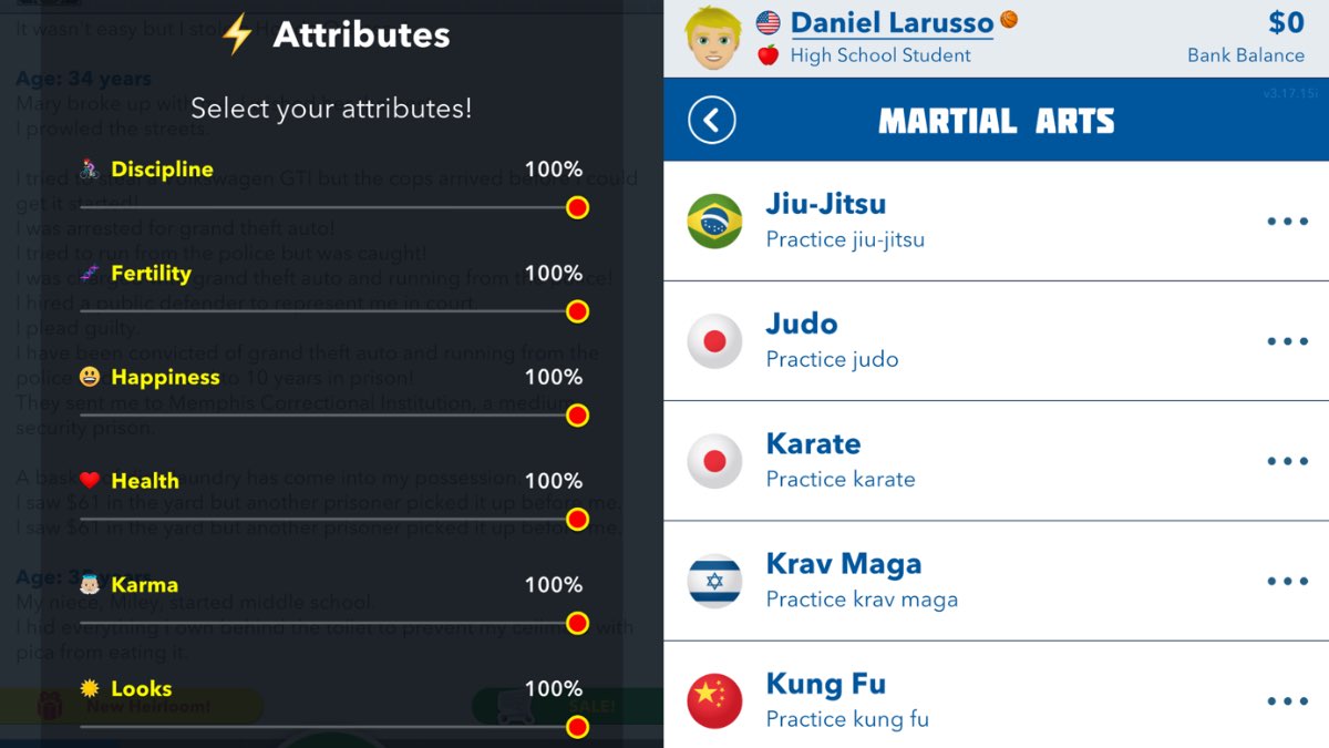 daniel larusso karate kid challenge bitlife