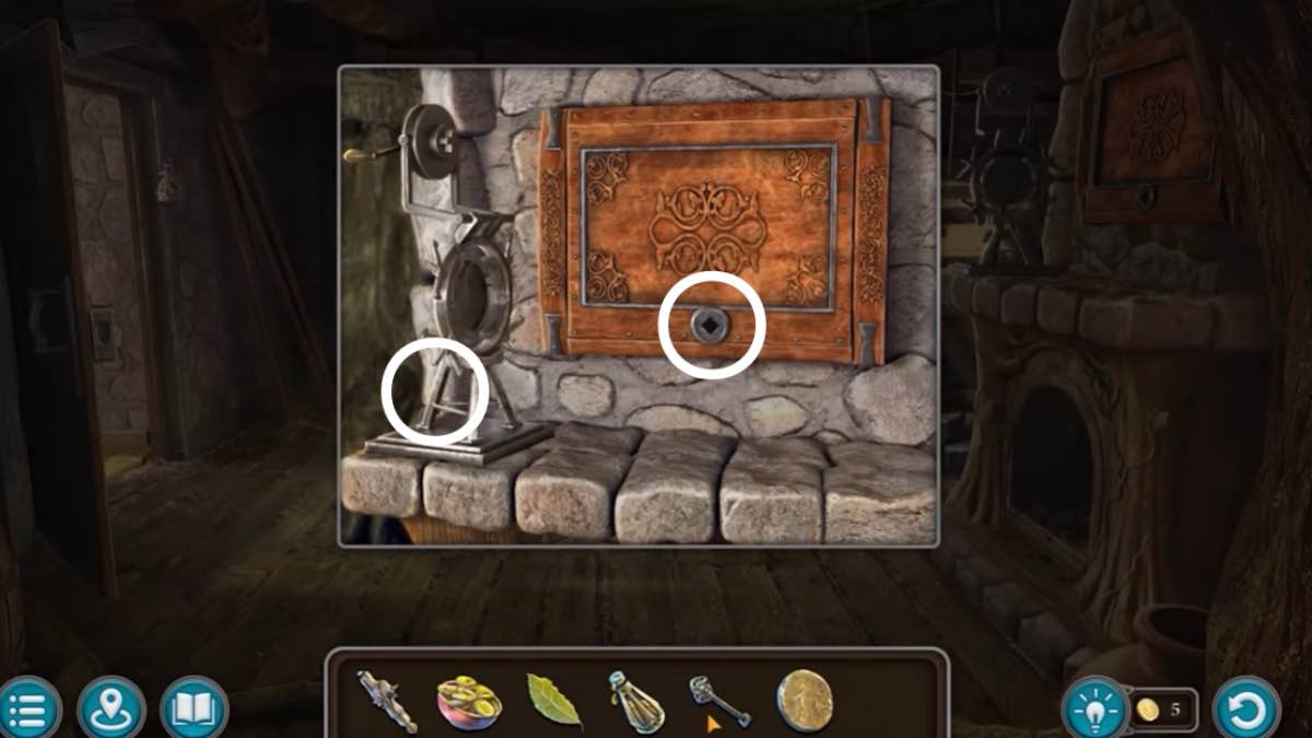 mechanism on the fireplace