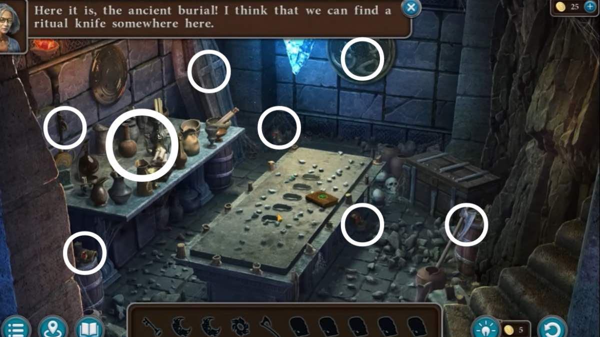 hidden object puzzle items circled