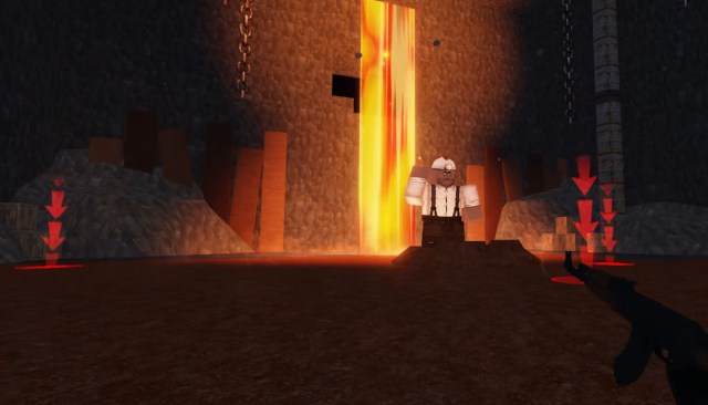 the rocks falling after the boss smashed the ground