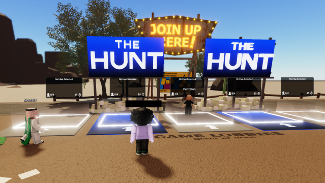 the dusty trip lobby, with the hunt slots 