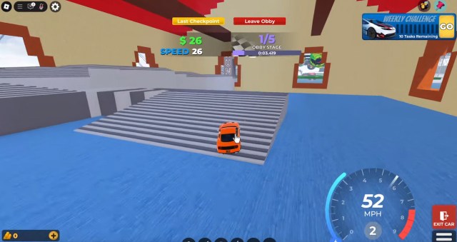 the stairwell in the thirs obstacle course in the drive world quest for the hunt