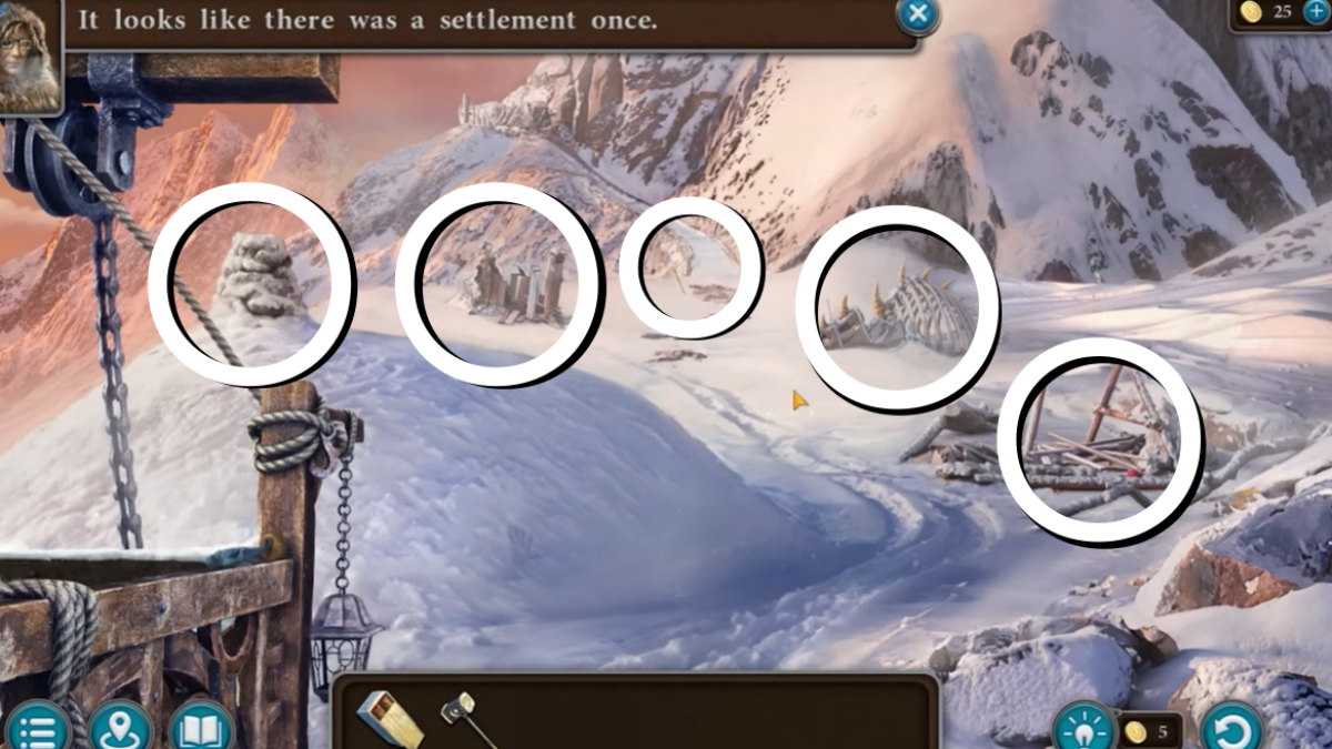 in the snowy mountain