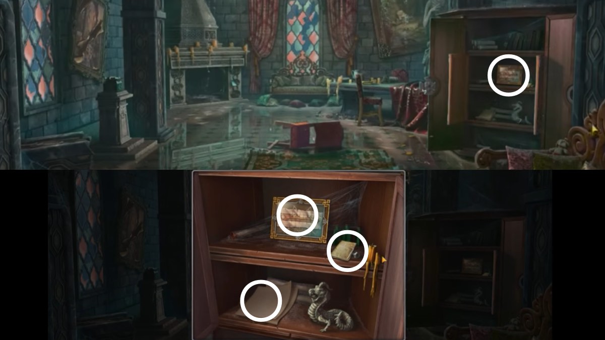 inside the cabinet
