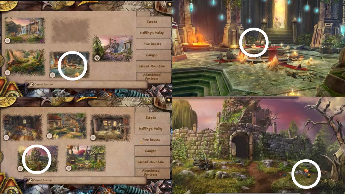 map to ritual are and two houses wall