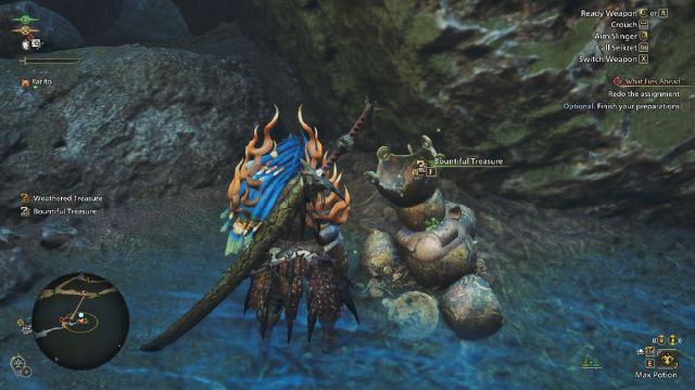 Monster Hunter Wilds Bountiful Treasure node for rarity 6 item bulky treasure