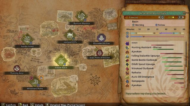 Monster Hunter Wilds check emergences through forecasts to find them easily
