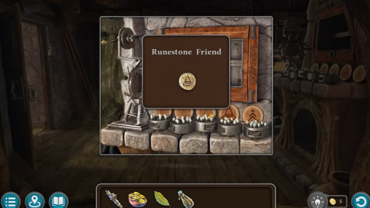 rune stone fireplace