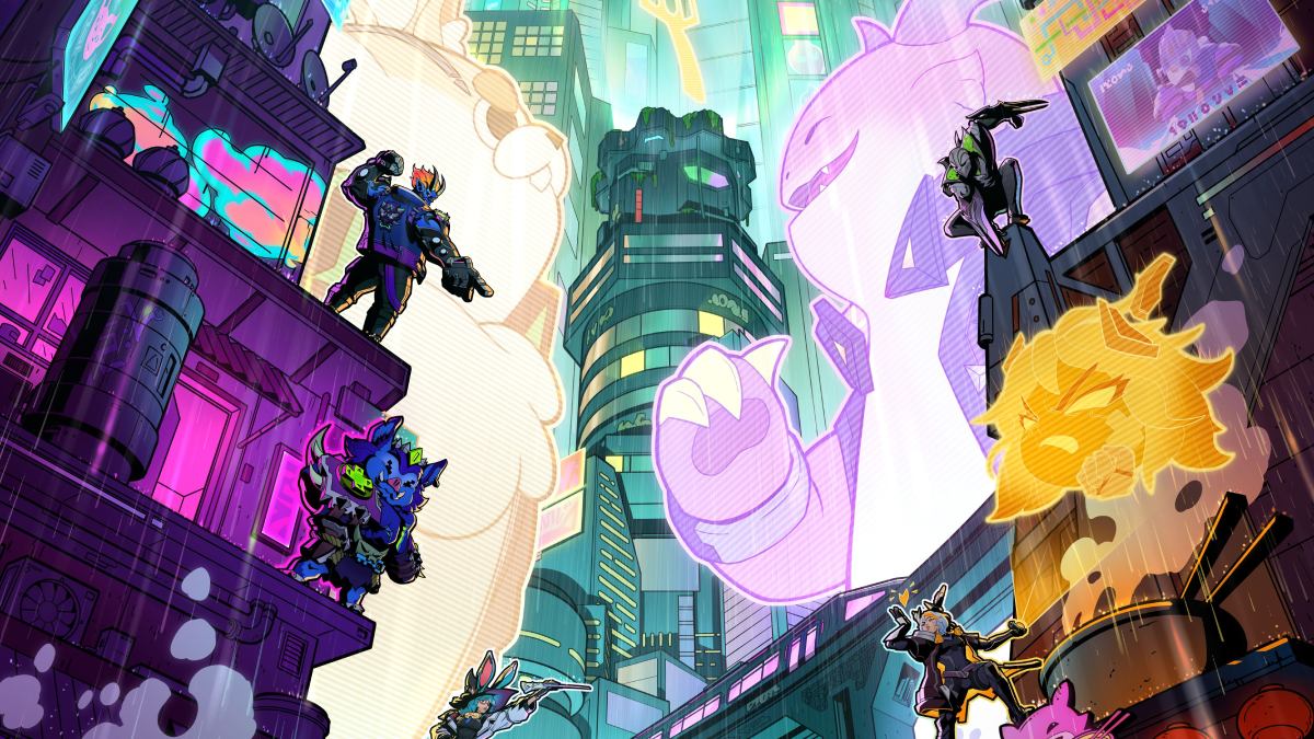 TFT Set 14 different traits and factions warring over cyber city graphic key art