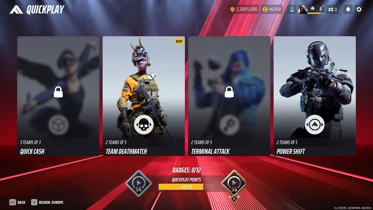 Mode progression track in THE FINALS