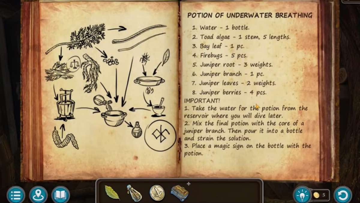 underwater potion recipe