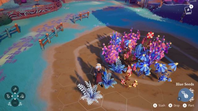 Planting a blue seed in Wanderstop.