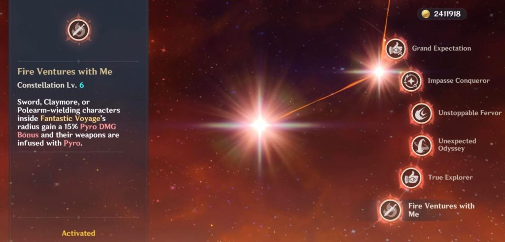 Bennett's Constellation screen