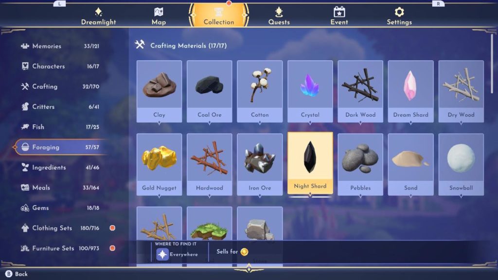 the night shard in the journal in disney dreamlight valley