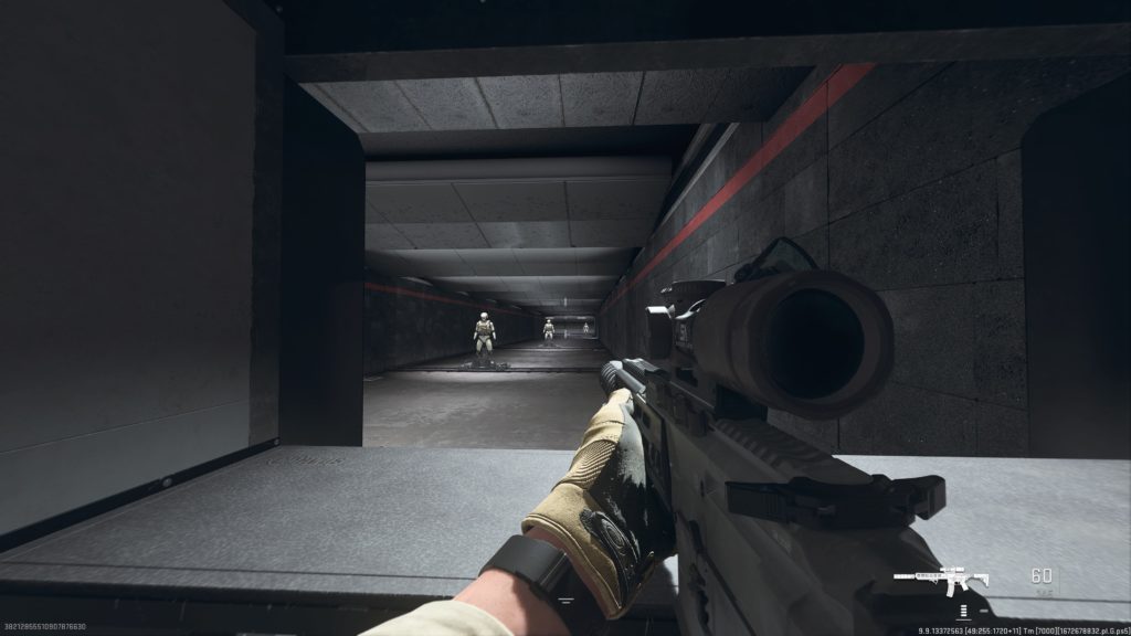 A screenshot of the Ares Clear Shot scope in MW2.