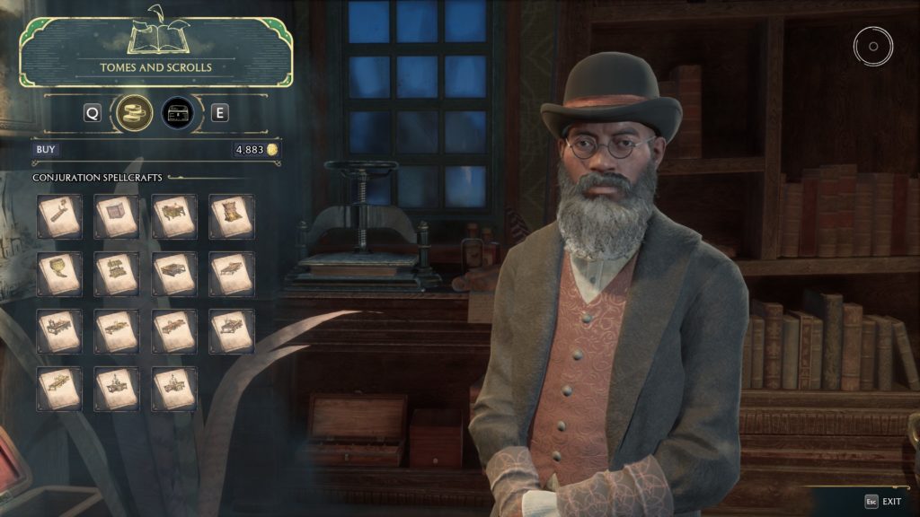 The vendor, Thomas Brown in Hogwarts Legacy in Hogsmeade who sales pots.