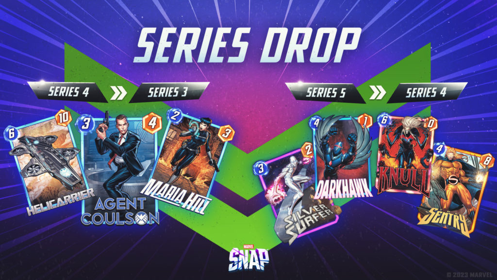 An image of the February 2023 Series Drop in Marvel Snap.